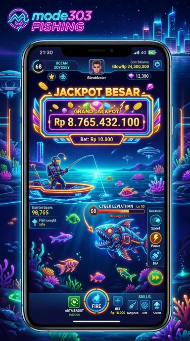 Tampilan antarmuka mode303 pada perangkat Android.
